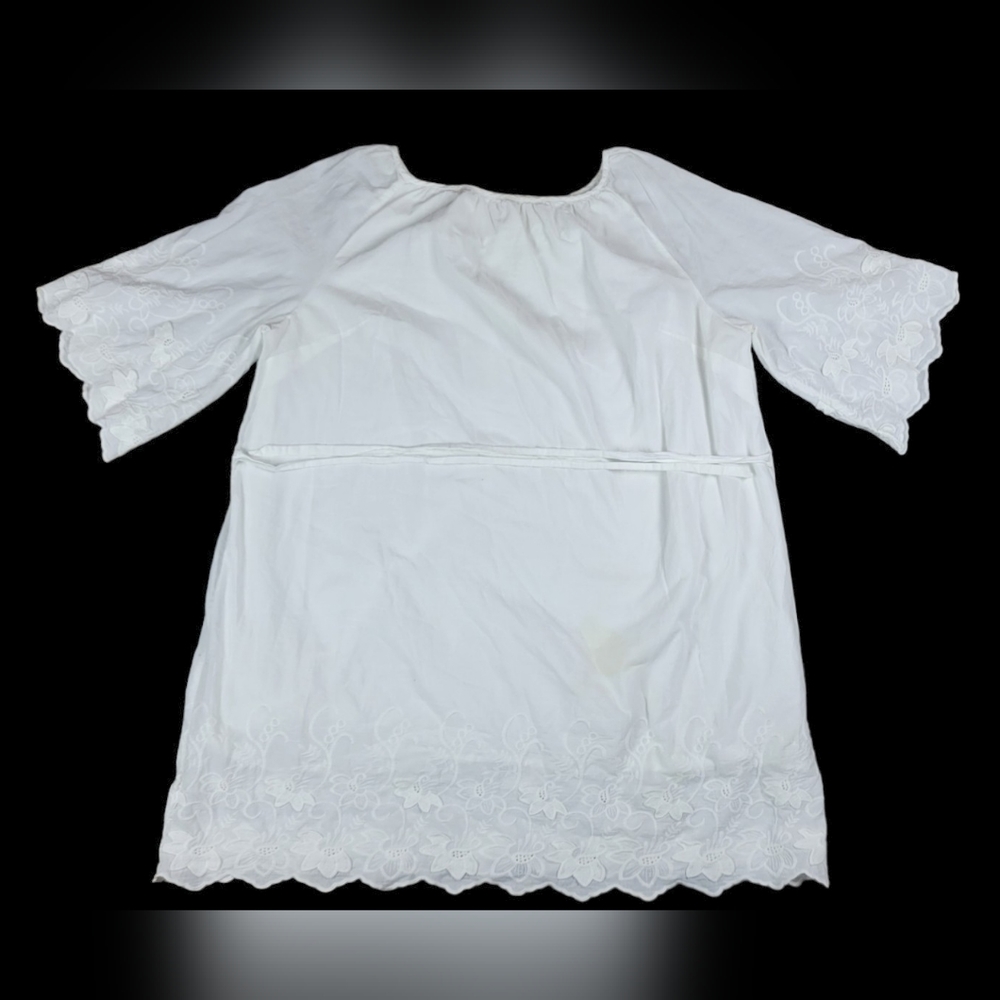 Used ISABEL MATERNITY Summer Cotton Embroidered Eyelet Angel Sleeve Dress XXL